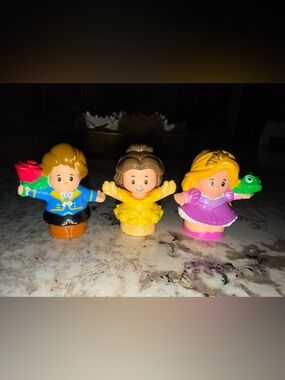 Little People Disney Princess Rapunzel & Belle with Prince lot of 3